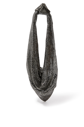 SCARF SMALL SHOULDER BAG:Silver:One Size